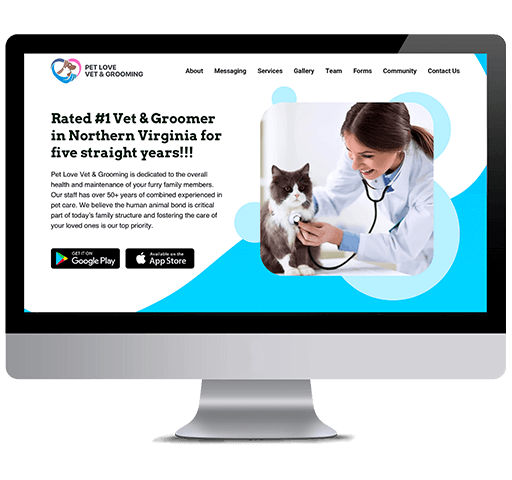 Pet care services website sample website homepage